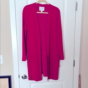 Women's Carolina Belle Fuschia Open Front Cardigan Sweater